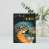 Feestpapegaaien Briefkaart (Staand voorkant)