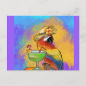 Feestpapegaaien Briefkaart (Voorkant)