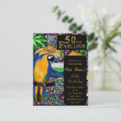 Feestpapegaaien Briefkaart (Staand voorkant)