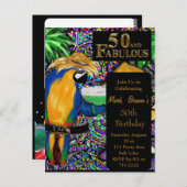 Feestpapegaaien Briefkaart (Voorkant / Achterkant)