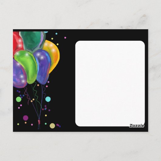 Feestpapegaaien Briefkaart (Achterkant)