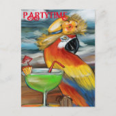 Feestpapegaaien Briefkaart (Voorkant)