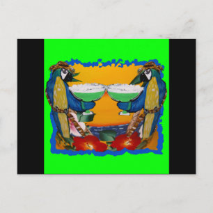 Feestpapegaaien Briefkaart