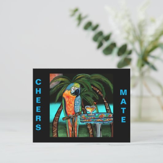Feestpapegaaien            briefkaart (Staand voorkant)