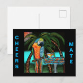 Feestpapegaaien            briefkaart (Voorkant / Achterkant)