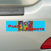Feestpapegaaien Bumpersticker (Op auto)