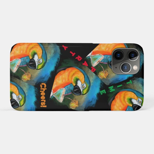 Feestpapegaaien Case-Mate iPhone Case (Achterkant (horizontaal))