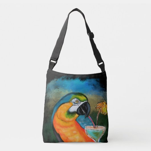 Feestpapegaaien Crossbody Tas (Voorkant)