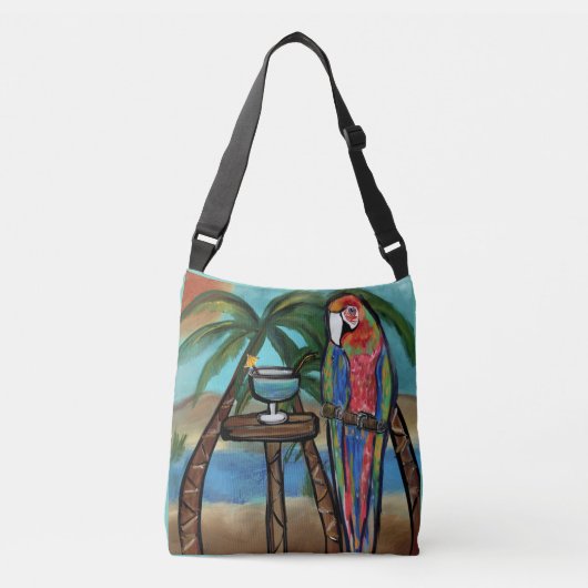 Feestpapegaaien Crossbody Tas (Voorkant)