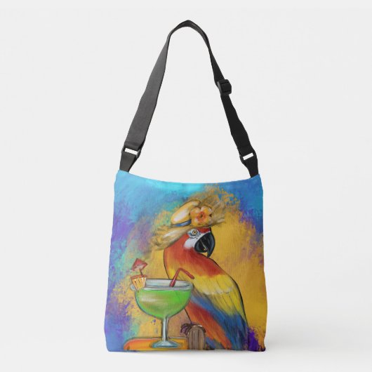 Feestpapegaaien Crossbody Tas (Voorkant)