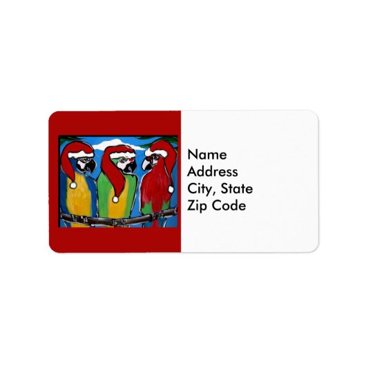 Feestpapegaaien    etiket (Voorkant)