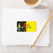 Feestpapegaaien    etiket (Insitu)