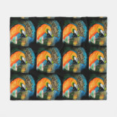Feestpapegaaien Fleece Deken (Voorkant (Horizontaal))
