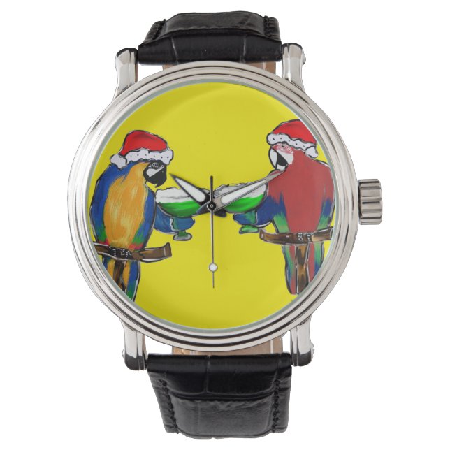 Feestpapegaaien Horloge (Voorkant)