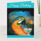 Feestpapegaaien Kaart (Voorkant)