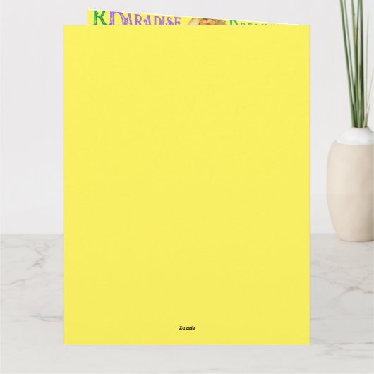 Feestpapegaaien Kaart (Achterkant)