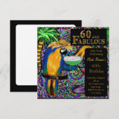 Feestpapegaaien Kaart (Voorkant / Achterkant)