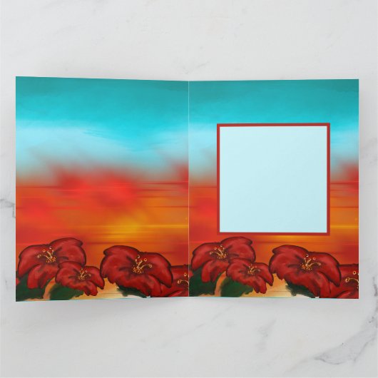 Feestpapegaaien Kaart (Binnen)