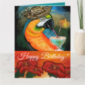 Feestpapegaaien Kaart (Voorkant)