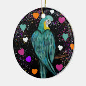 FEESTPAPEGAAIEN KERAMISCH ORNAMENT (Links)