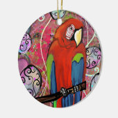 FEESTPAPEGAAIEN KERAMISCH ORNAMENT (Links)