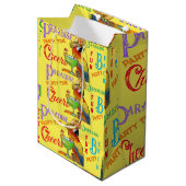 Feestpapegaaien Medium Cadeauzakje (Voorkant Gekanteld)