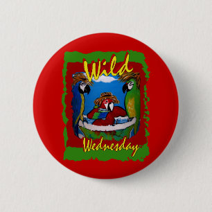 Feestpapegaaien Ronde Button 5,7 Cm
