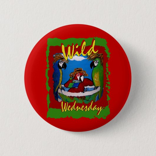 Feestpapegaaien Ronde Button 5,7 Cm (Voorkant)
