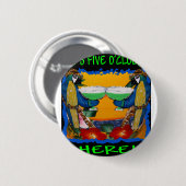 Feestpapegaaien Ronde Button 5,7 Cm (Voorkant /achterkant)