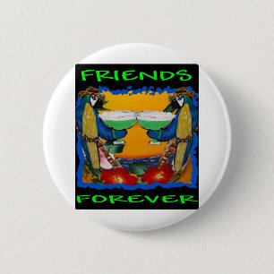 Feestpapegaaien Ronde Button 5,7 Cm