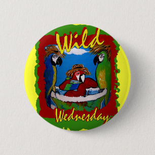 Feestpapegaaien Ronde Button 5,7 Cm