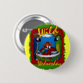 Feestpapegaaien Ronde Button 5,7 Cm (Voorkant /achterkant)