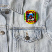 Feestpapegaaien Ronde Button 5,7 Cm (In situ)