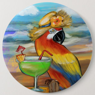 Feestpapegaaien Ronde Button 6,0 Cm