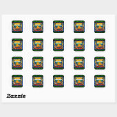 Feestpapegaaien Ronde Sticker (Vel)
