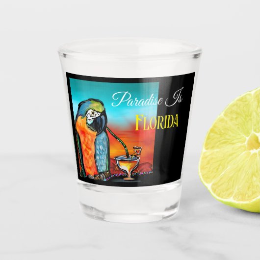 Feestpapegaaien Shot Glas (Voorkant)