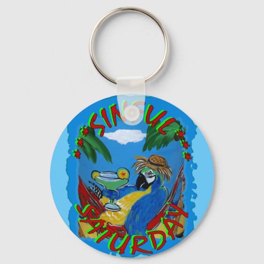 Feestpapegaaien Sleutelhanger (Voorkant)
