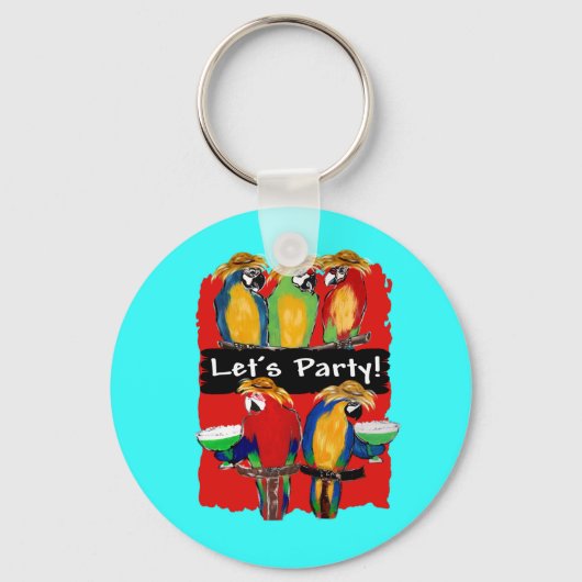 FEESTPAPEGAAIEN SLEUTELHANGER (Voorkant)