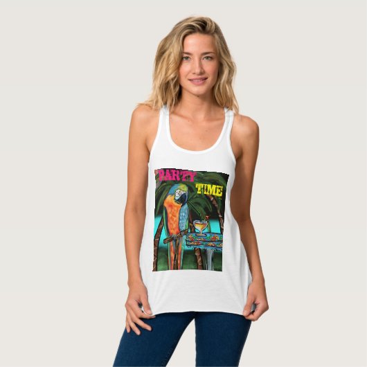 Feestpapegaaien                tanktop (Volledige Voorkant)