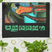 Feestpapegaaien Theedoek (Gevouwen)