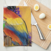Feestpapegaaien Theedoek (Quarter Fold)