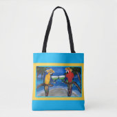 Feestpapegaaien Tote Bag (Voorkant)