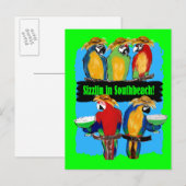 FEESTPAPEGAAIEN UITNODIGING BRIEFKAART (Voorkant / Achterkant)
