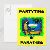 FEESTPAPEGAI UITNODIGING BRIEFKAART (Voorkant / Achterkant)