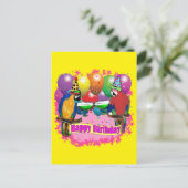 FEESTPAPEGAIEN BRIEFKAART (Staand voorkant)