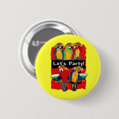 FEESTPAPEGAIEN RONDE BUTTON 5,7 CM (Voorkant /achterkant)