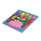 FEESTPAPEGAIEN TEGELTJE (Zijkant)