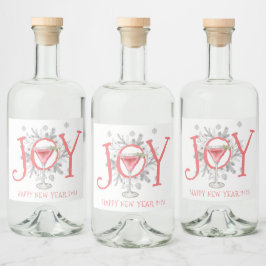 Feestpartij 2023 in Joy New Year Likeurfles Etiket