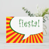 Feestpartij : komische spraakbel kaart (Staand voorkant)
