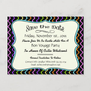 Feestpartij, reünie of gebeurtenis sparen de Datum Aankondigingskaart